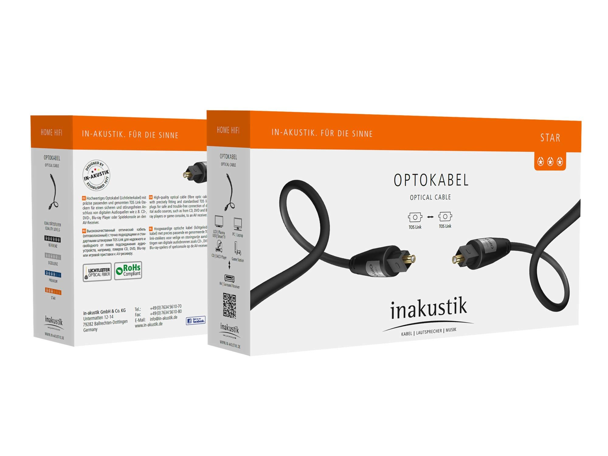 Оптический кабель In-Akustik Star Optical Cable Toslink 3.0m #0031213 купить