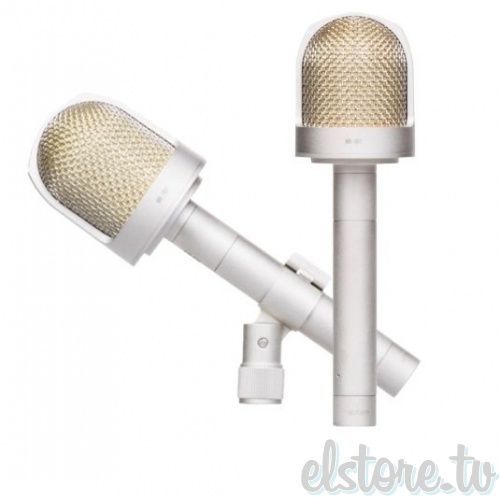 Микрофон Октава МК-101 стереопара никель, деревянный футляр